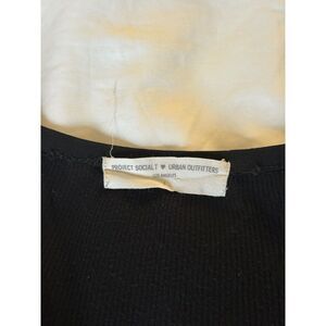 Urban Outfitters Black Cropped Wrap Top (S)